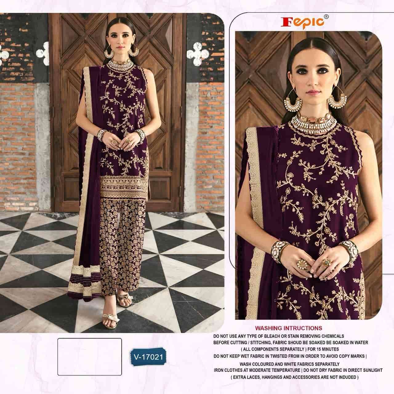 Fepic V 17021 Colors Exclusive Latest Designer Style Party Wear Velvet Collection view 3