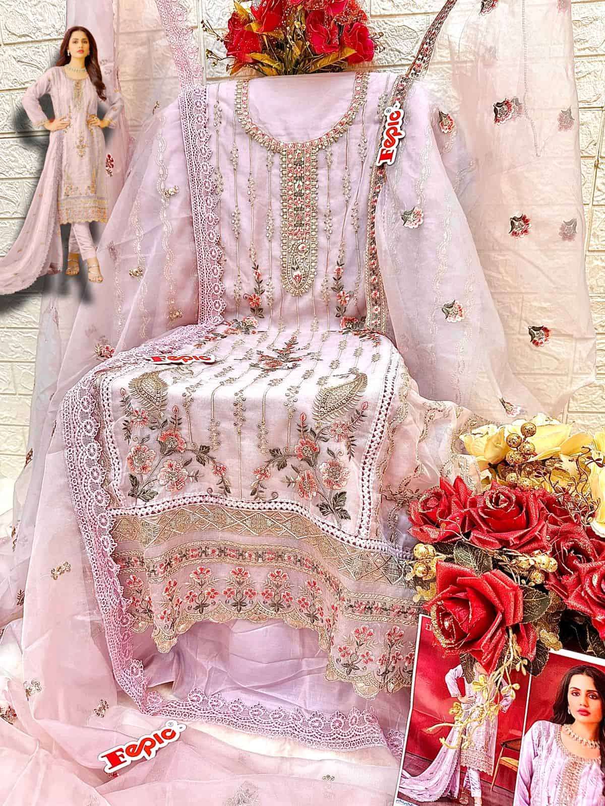Fepic Rosemeen Organza Pakistani Salwar Suit view 7