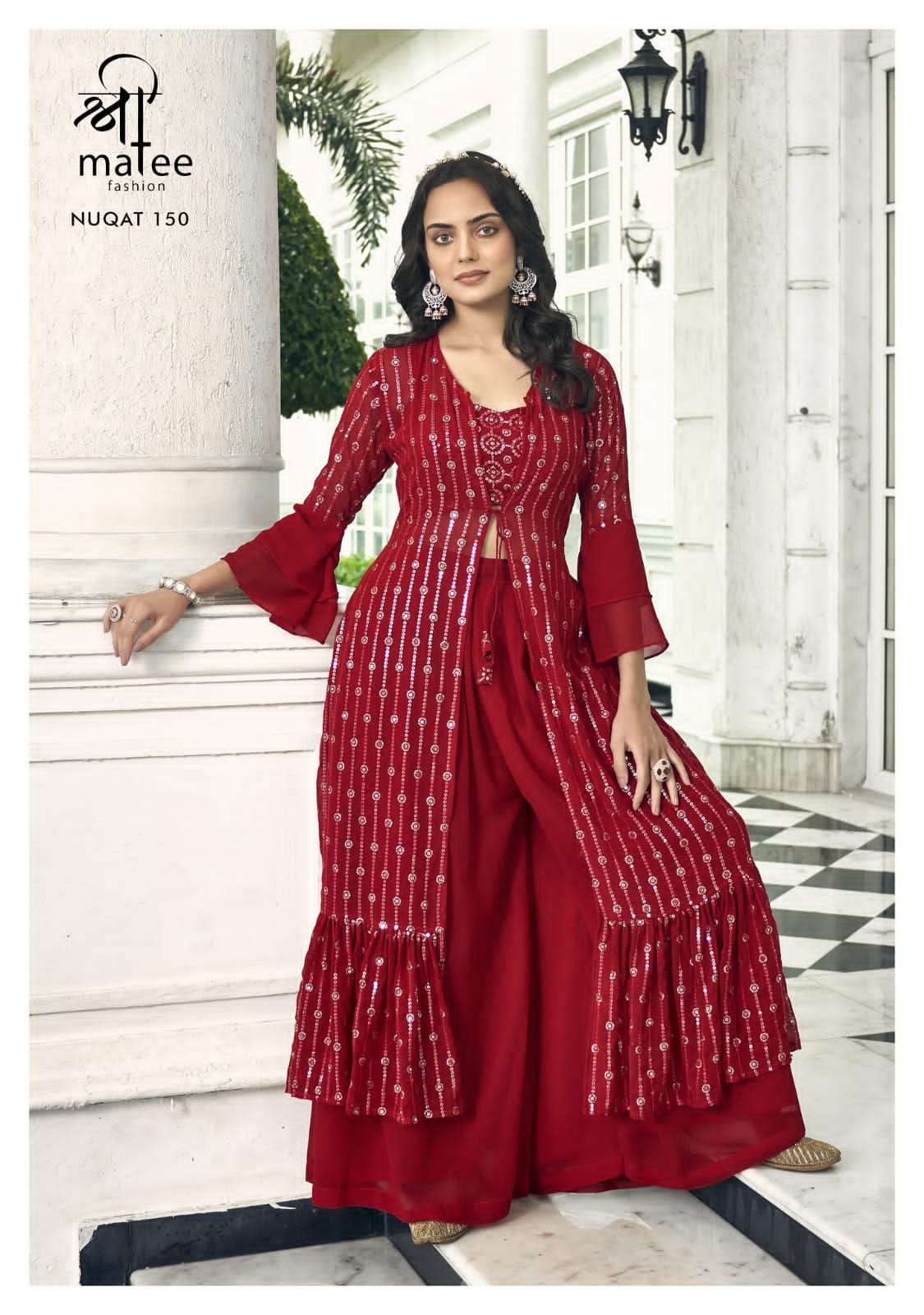 Shreematee Nuqat Partywear Shurg Style Designer 3 Piece New Arrivals view 5
