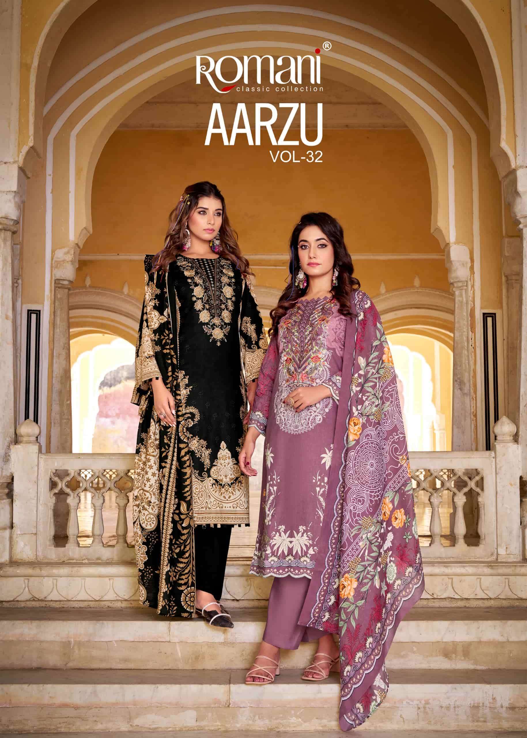 Romani Aarzu Vol 32 Fancy Cotton Dress Material Catalog view 9