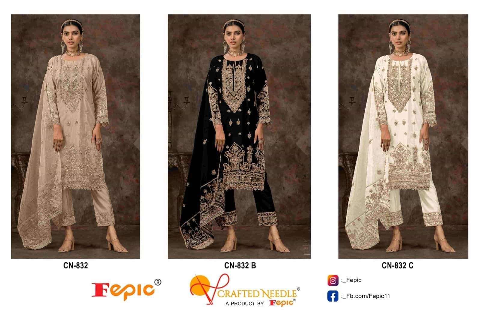 Crafted Needle CN 832 By Fepic Ready To Wear Pakistani Fancy Designer Collection view 4