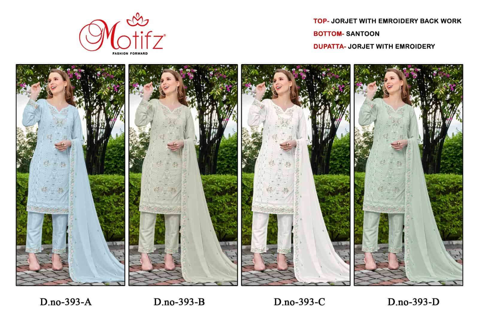 Motifz 393 Colors Pakistani Festive Wear Style Designer Salwar Suit Wholesalers view 5