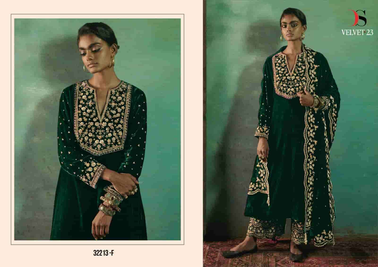 Deepsy D 32213 F Festive Wear Style Designer Velvet Suit Ensemble