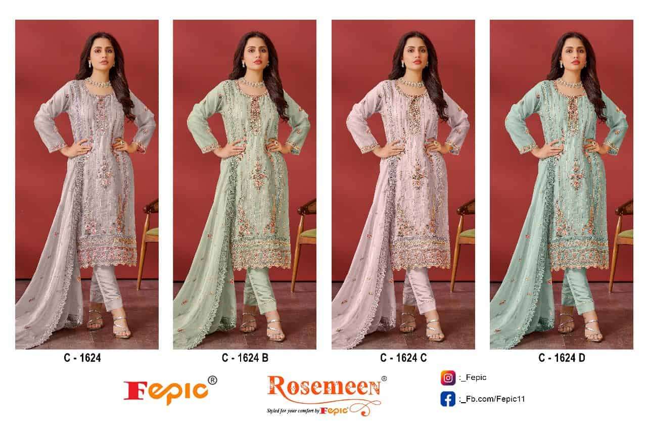 Fepic Rosemeen Organza Pakistani Salwar Suit view 5