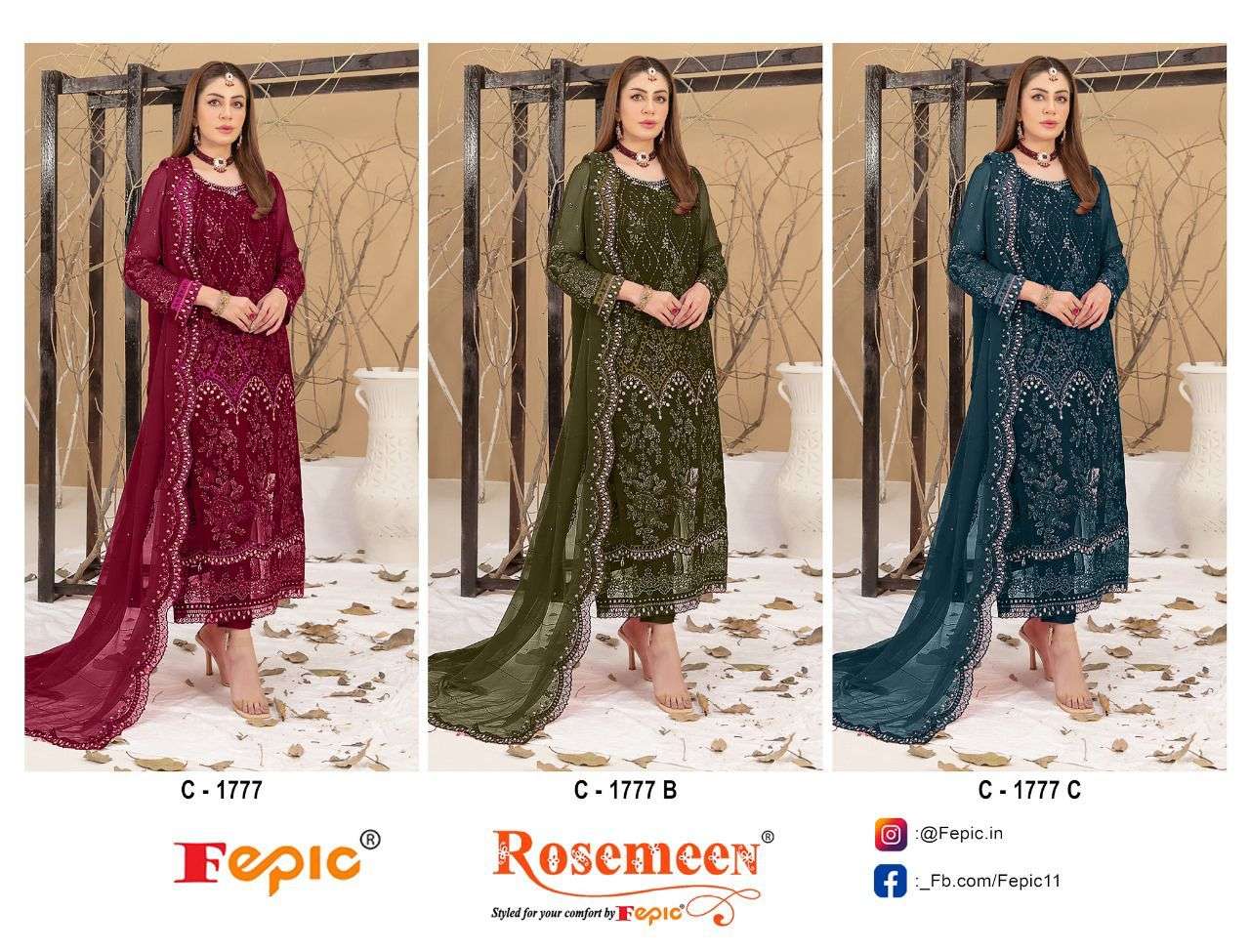 Fepic C 1777 Colors Heavy Designer Pakistani Dress Festive Collection view 2