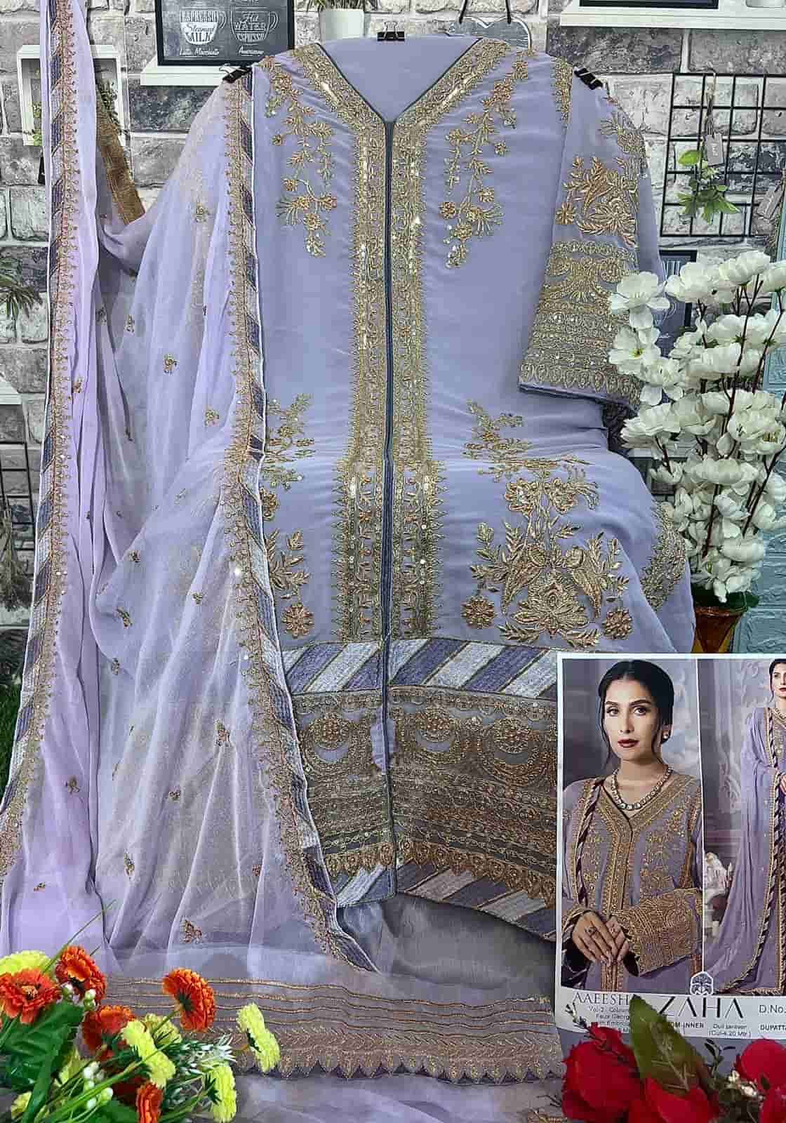 Zaha Aaeesha Vol 2 Embroidered Salwar Suit view 6