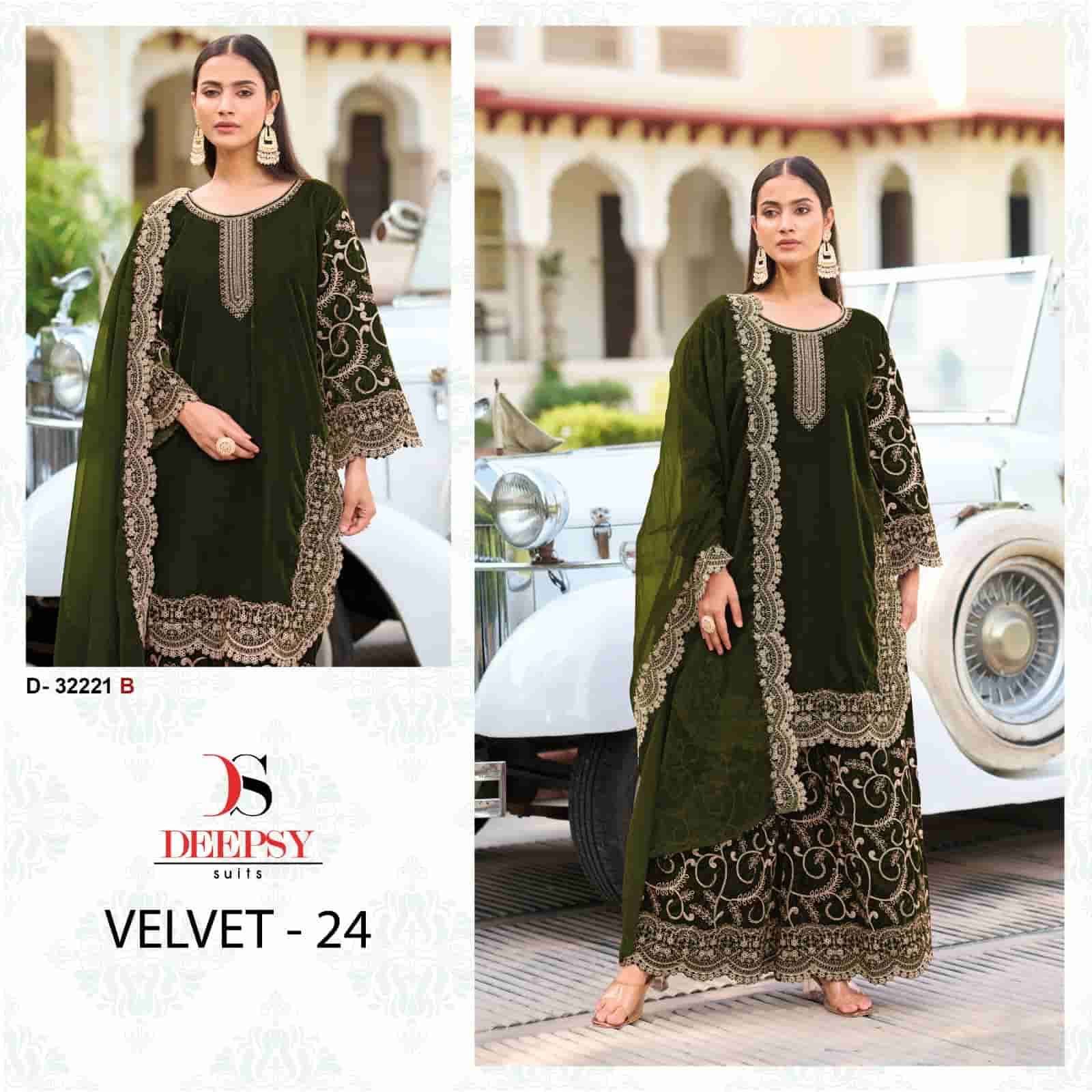 Deepsy D 32221 B Festive Wear Style Designer Velvet Salwar Suit Ensemble
