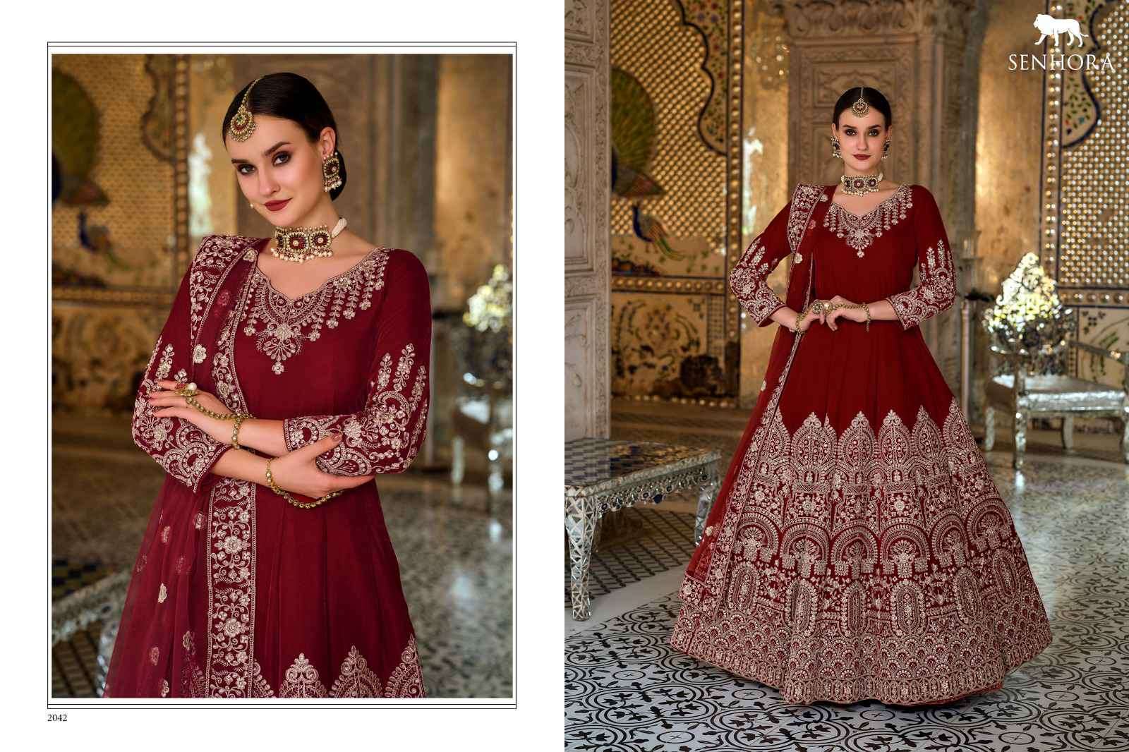 Senhora Dulhan Vol 32 Heavy Designer Velvet Bridal Wear Gown view 3