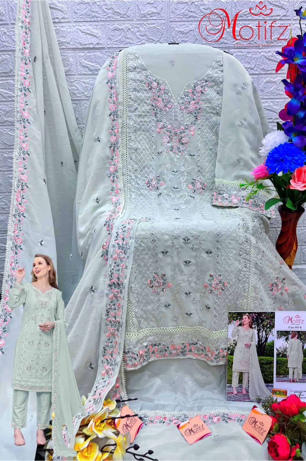 Motifz 393 Colors Pakistani Festive Wear Style Designer Salwar Suit Wholesalers view 6