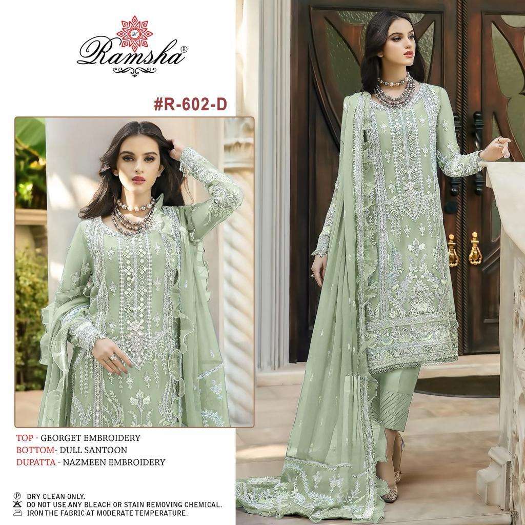 Ramsha R-602 D Pakistani Designer Salwar Suit
