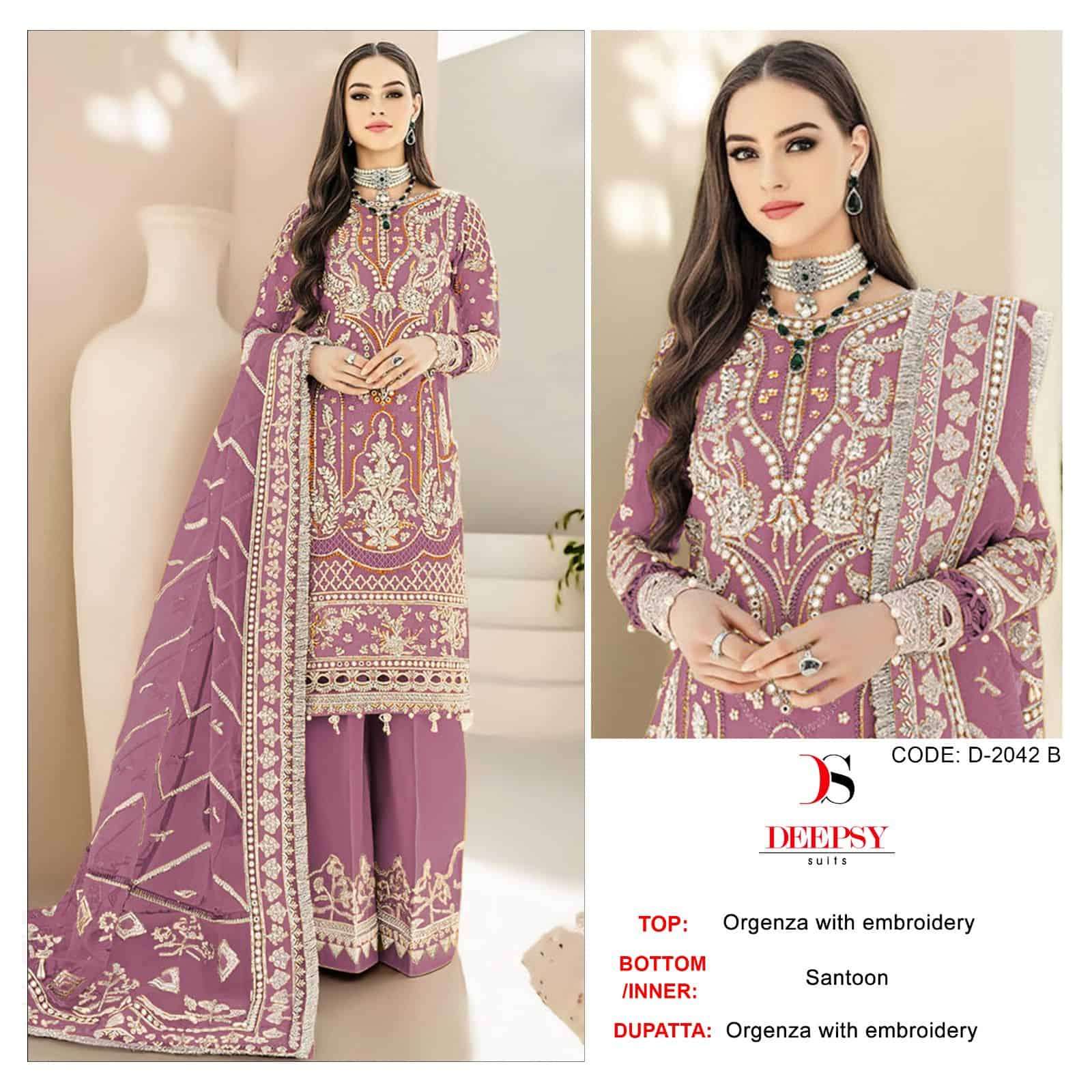 Deepsy D 2042 Colors Wedding Wear Style Heavy Designer Pakistani Suit Wholesalers view 2