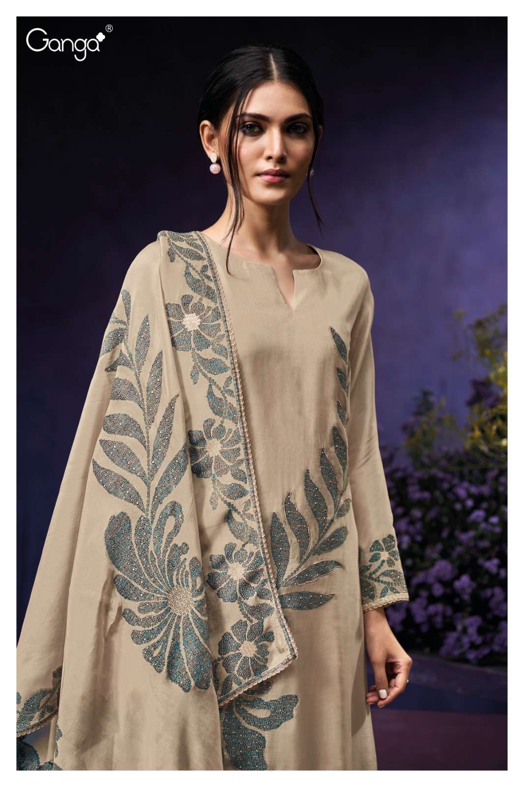 Ganga Fashion Navika 3921 Pure Bemberg Silk Suit Premium Collection view 2