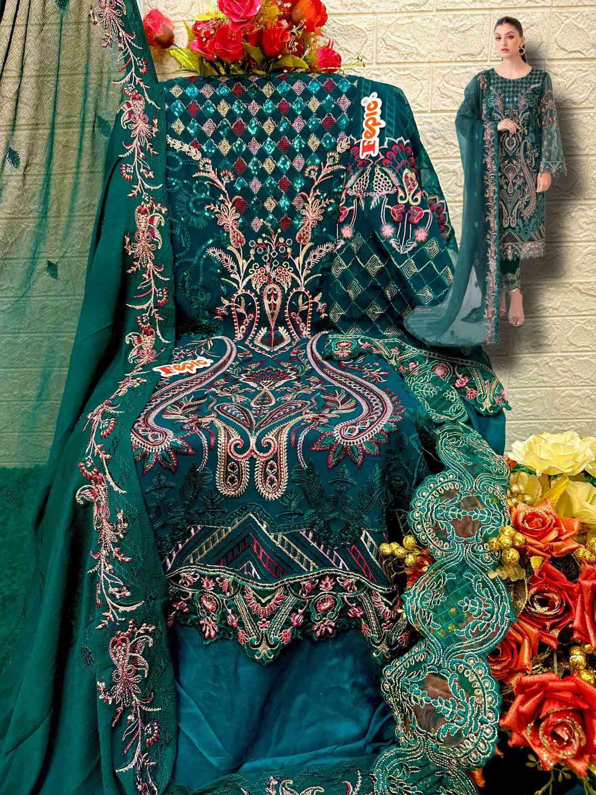 Fepic Rosemeen Embroidered Pakistani Salwar Suit view 2