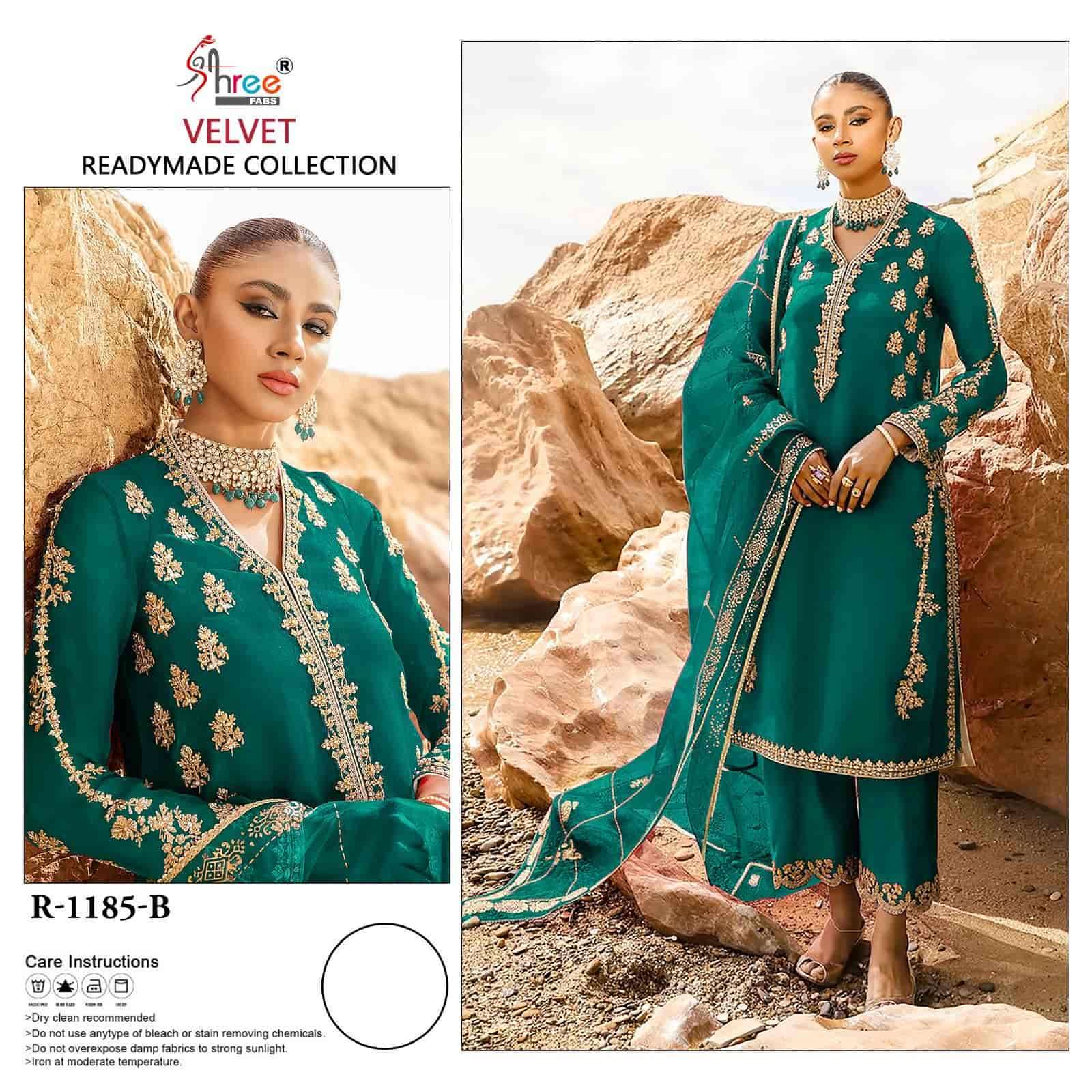 Shree Fabs R 1185 Colors Velvet Readymade Collection Festive Wear Suit Exporters view 2