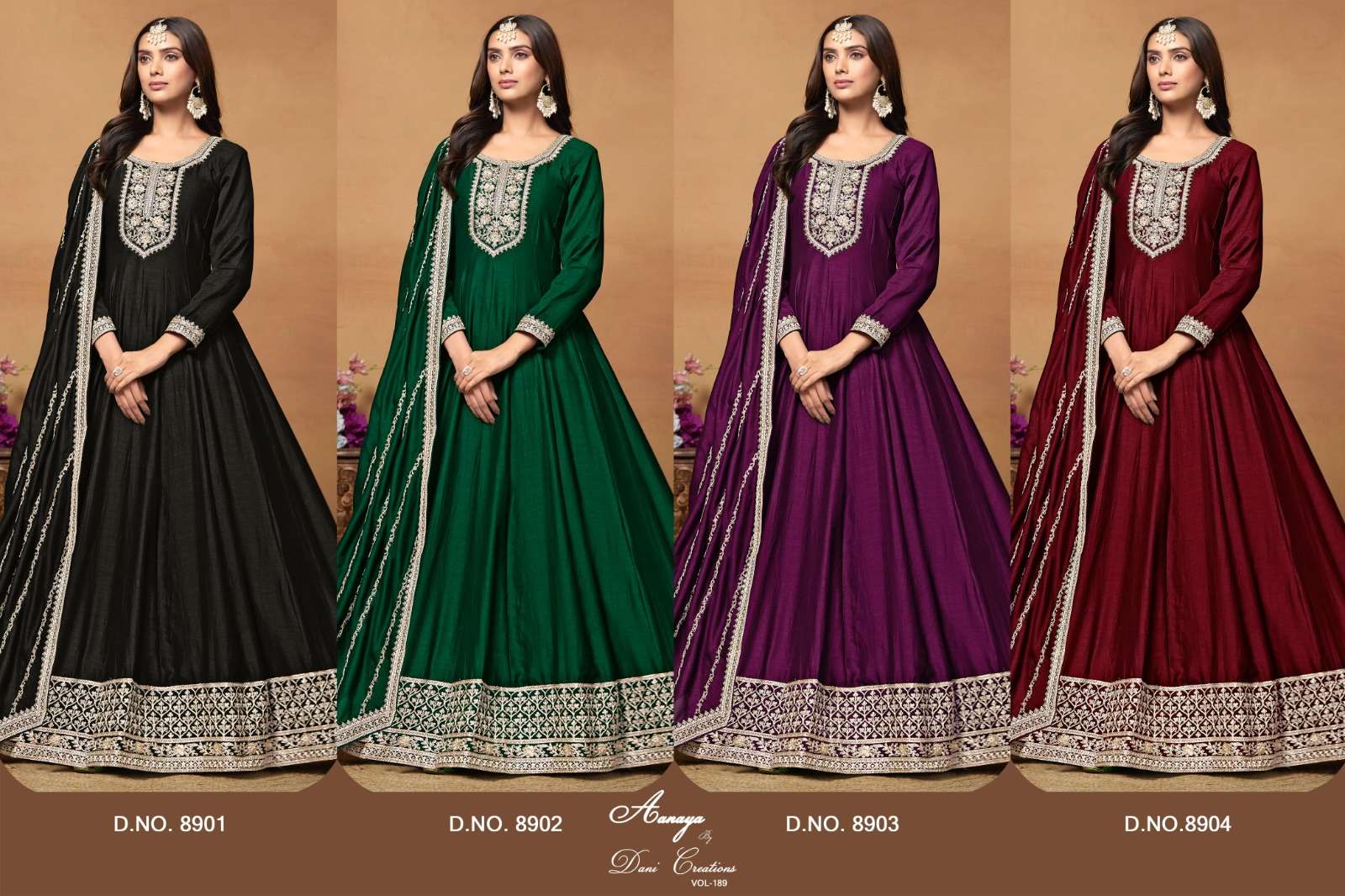 Aanaya Vol 189 8901 To 8904 Fancy Arts Silk Designer Dress view 10