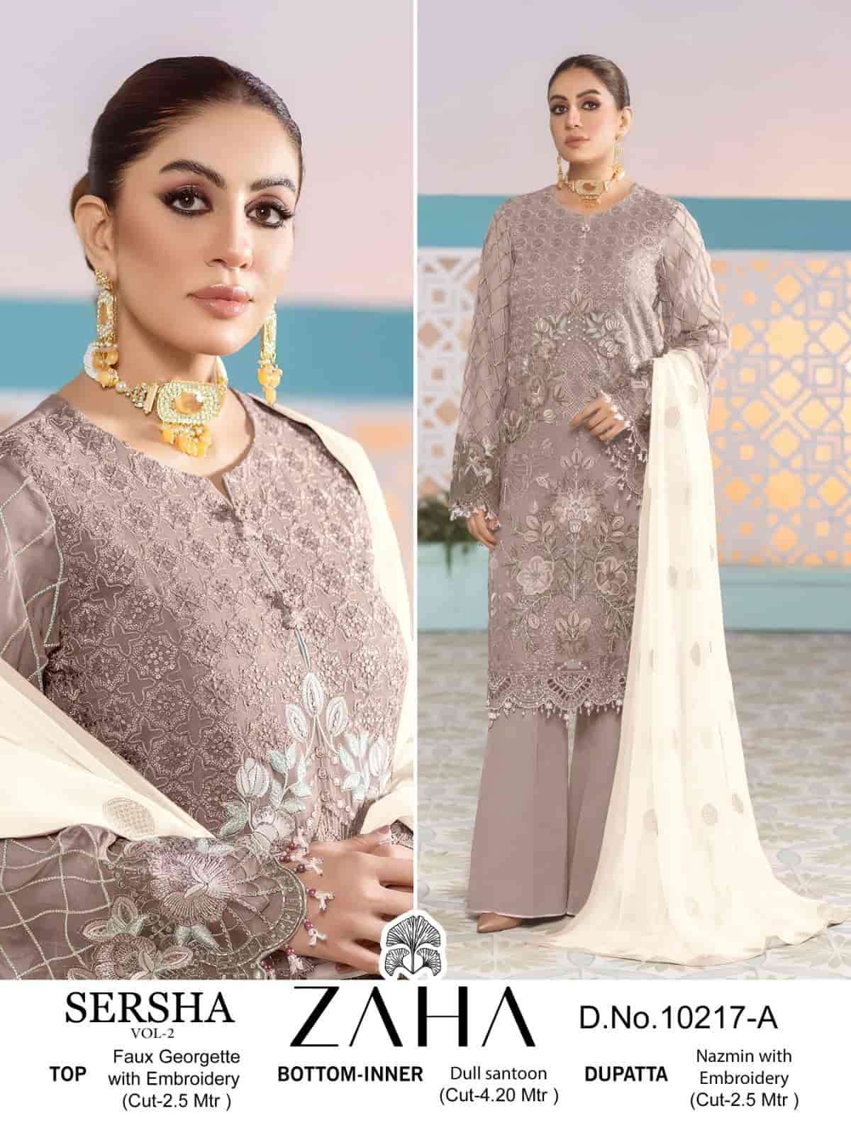 Zaha Sersha Vol 2 Party Wear Style Latest Designer Pakistani Salwar Suit Collection view 10