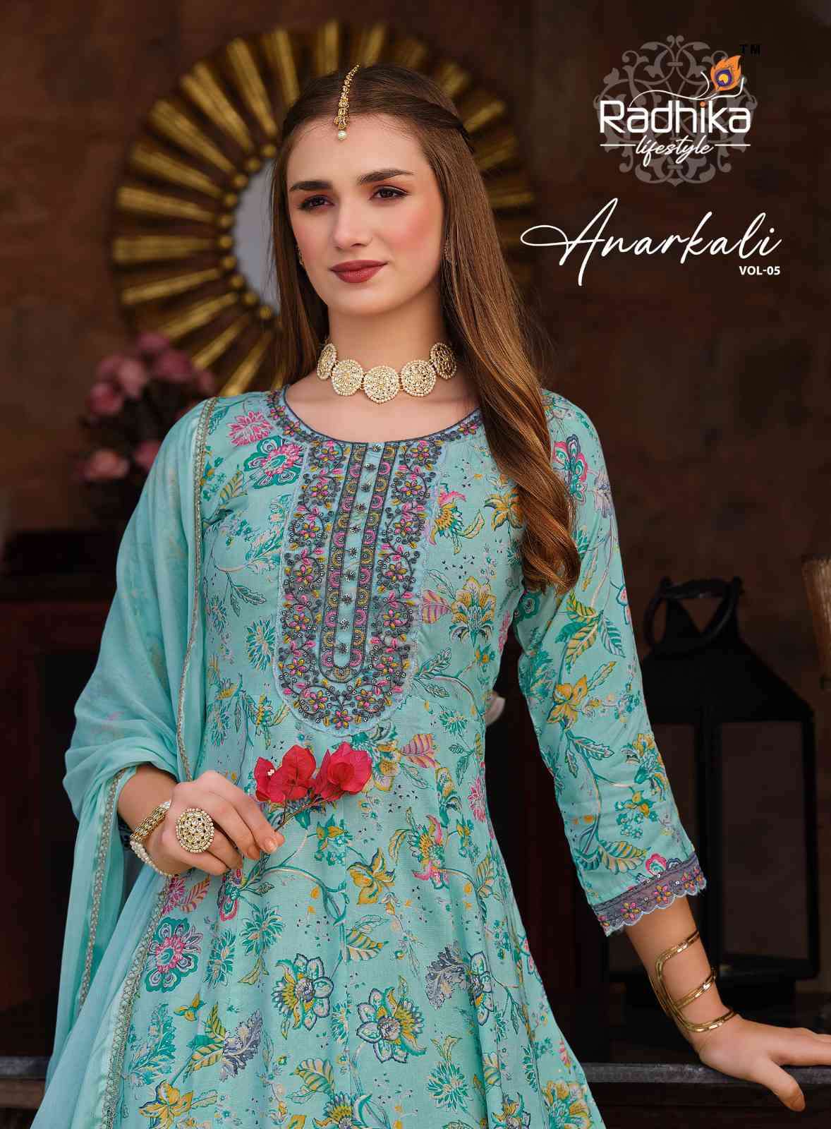 Radhika Lifestyle Anarkali Vol 5 Fancy Anarkali Style 3 Piece Designs view 4
