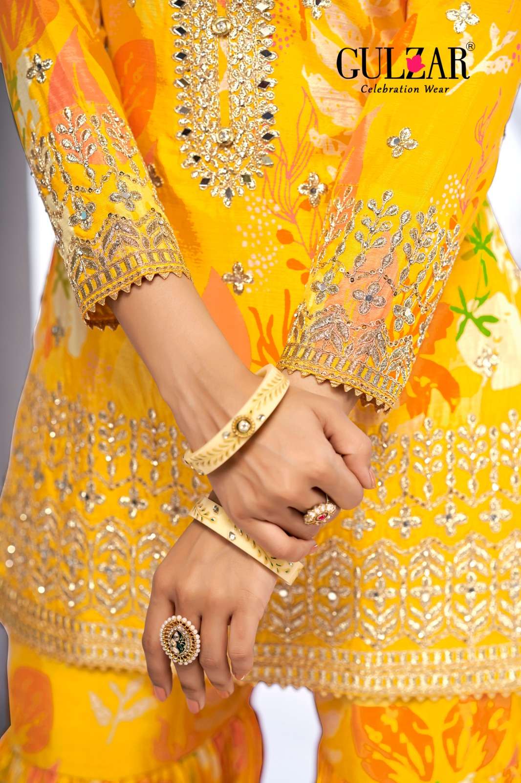 Gulzar Monisha 2101 To 2104 Designer Sharara Dress Wedding Collection view 5
