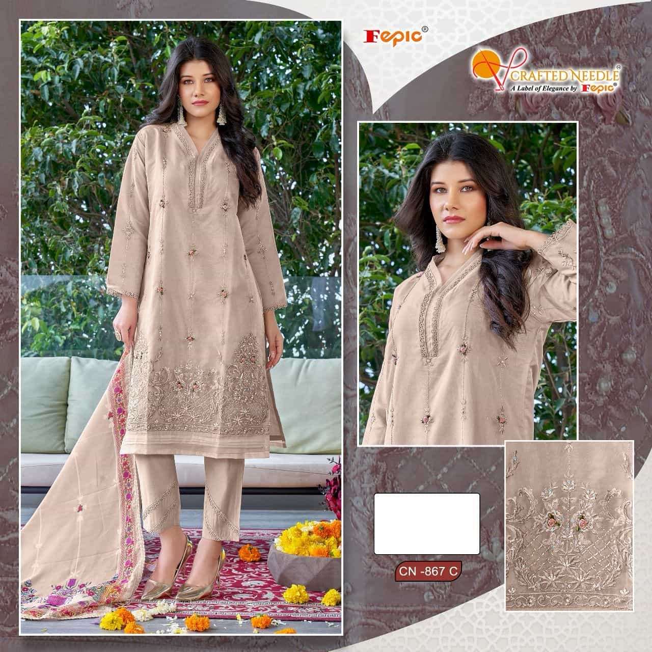 Crafted Needle CN 867 By Fepic Fancy Latest New Designer Pakistani Readymade Collection view 5