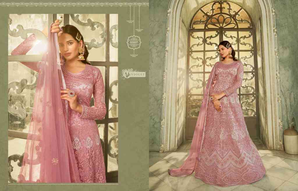 Swagat Violet Designer Anarkali Gown view 10