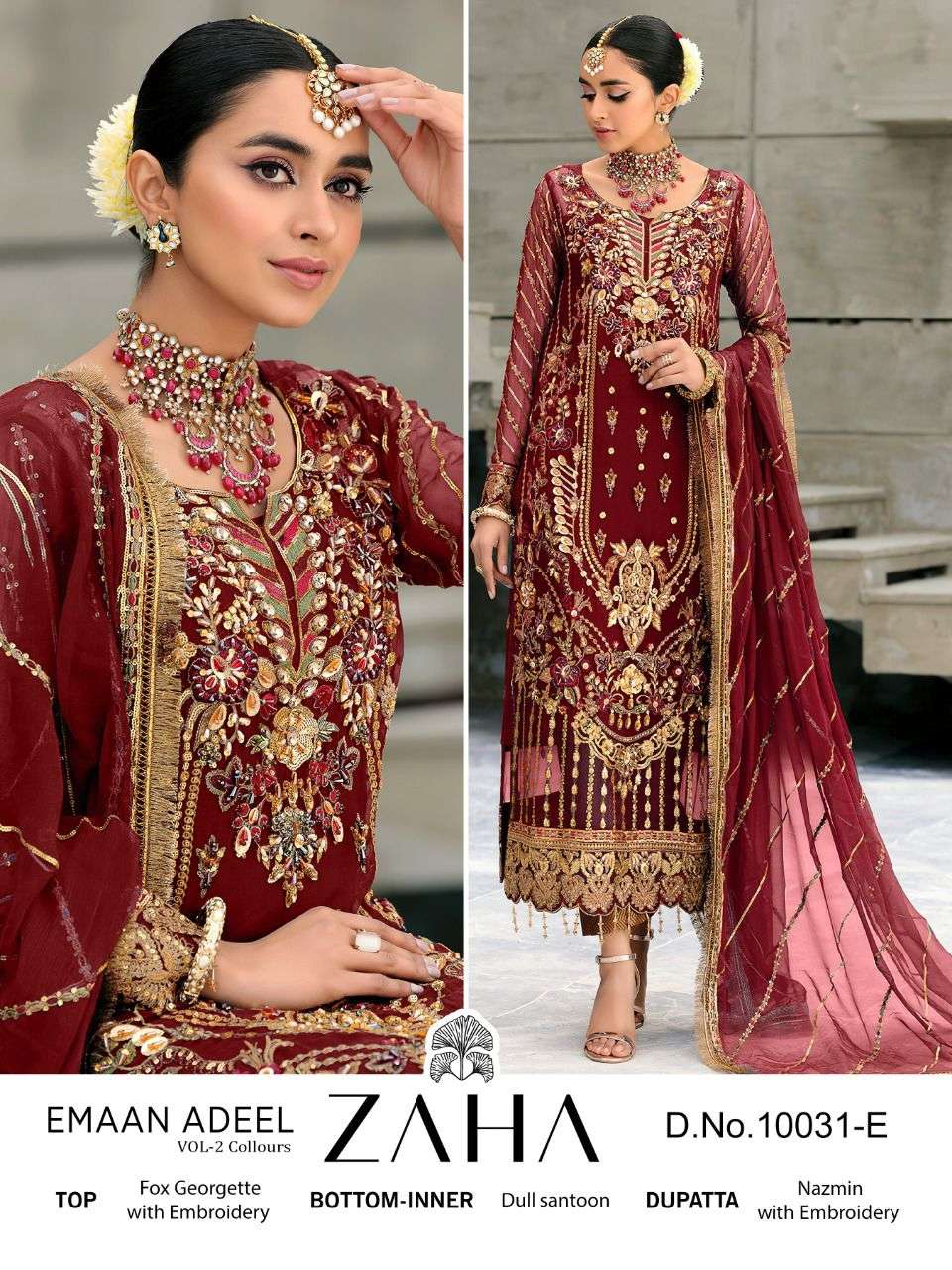 Zaha Emaan Adeel Vol 2 Collors Pakistani Collection Suit view 10