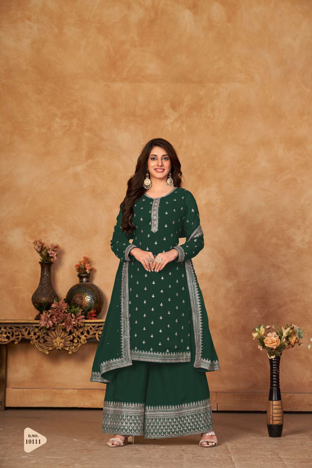 Anjubaa Vol 11 Georgette Festive Wear Palazzo Dress view 4