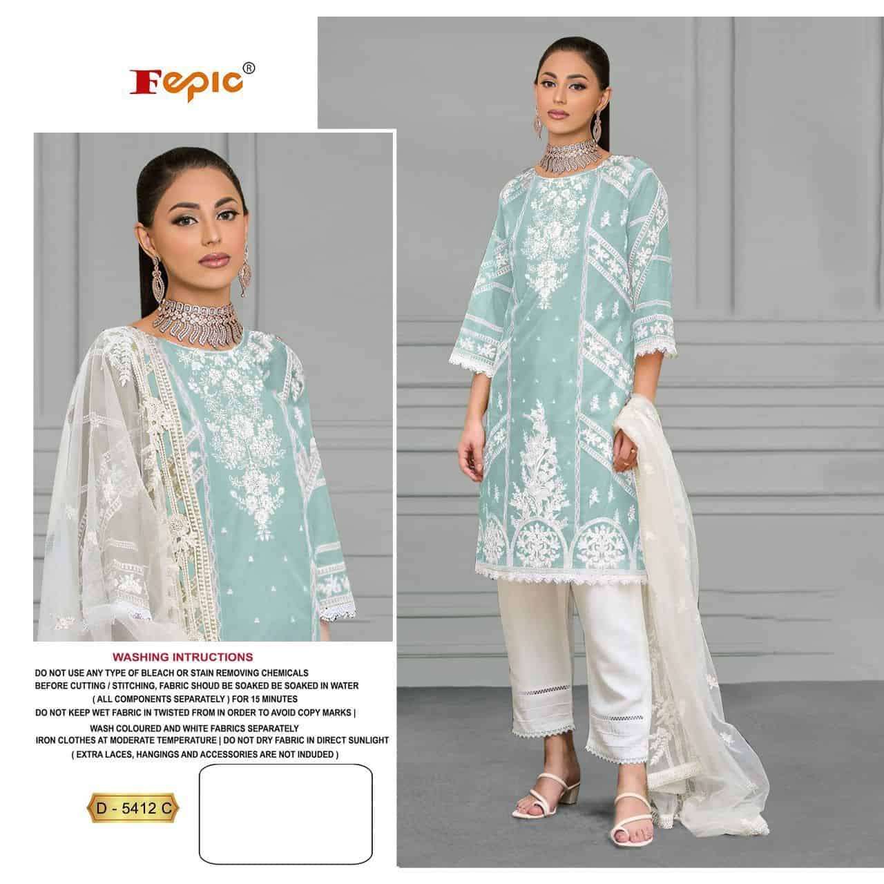 Fepic D 5412 Colors Pakistani Festive Wear Style Fancy Suit Wholasaler view 5