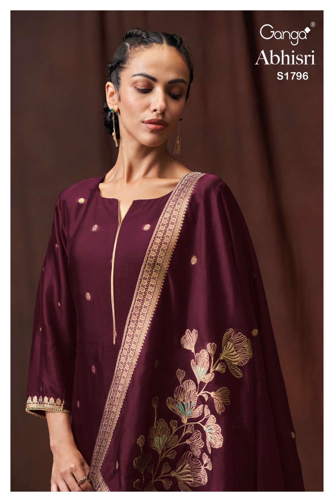 Ganga Abhisri 1796 Premium Jacquard Dress