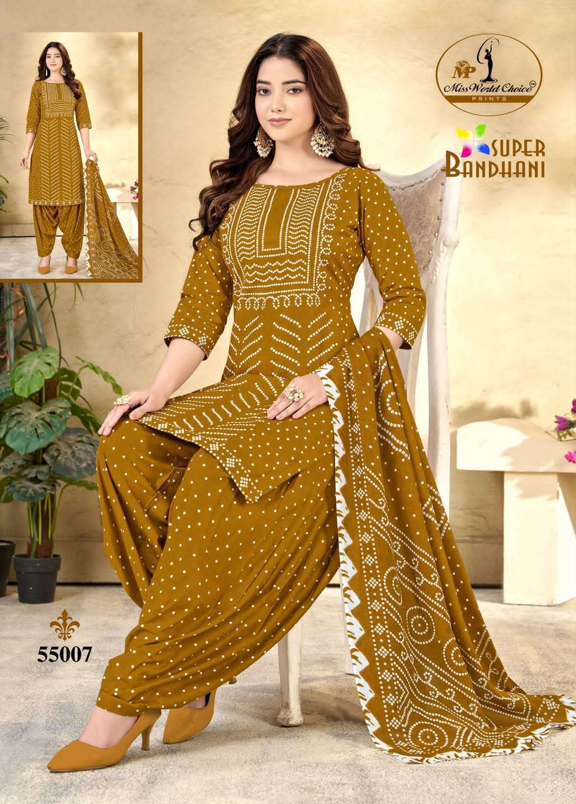 Miss World Choice Super Bandhani Vol 55 Pure Cotton Bandhani Dress Exporters view 2