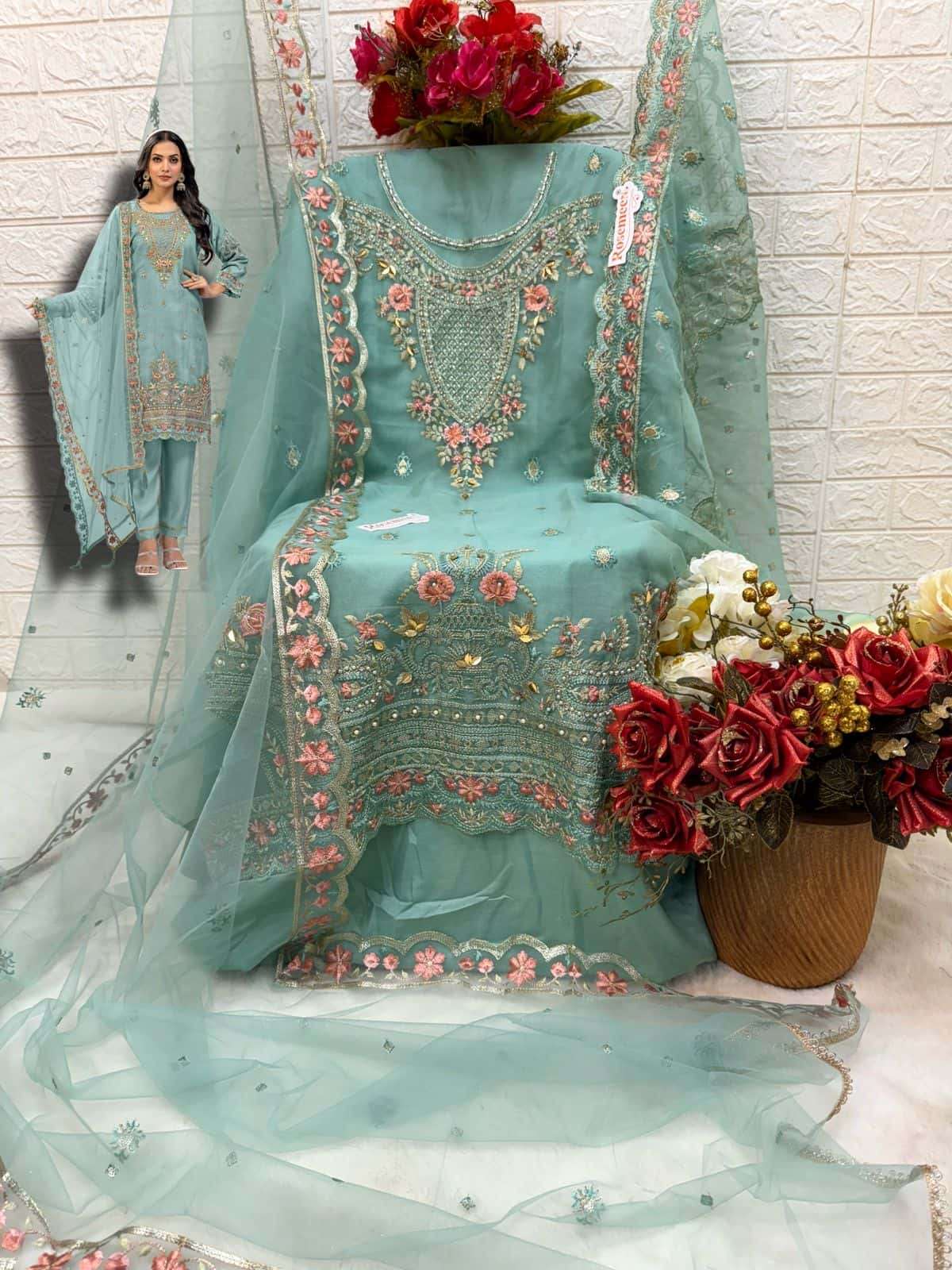Fepic C 1696 Colors Festive Wear Style Latest Heavy Designer Pakistani Suit Wholesalers view 7