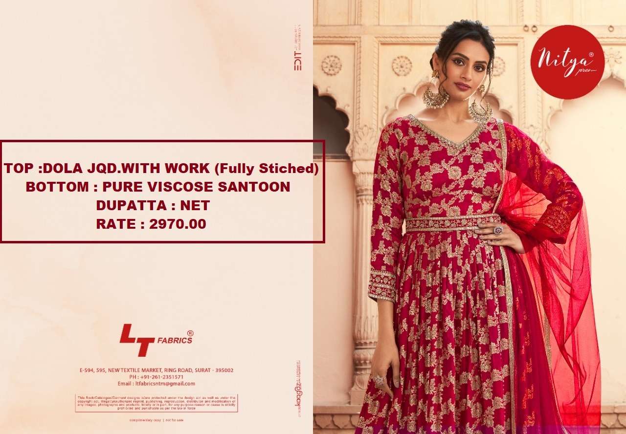 LT Fabrics Nitya 503 Colors Exclusive party Long Dress New Designs view 5