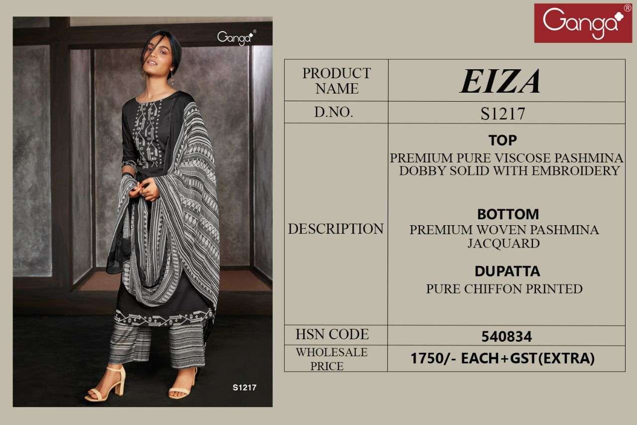 Ganga Eiza 1217 Pashmina Suit view 3