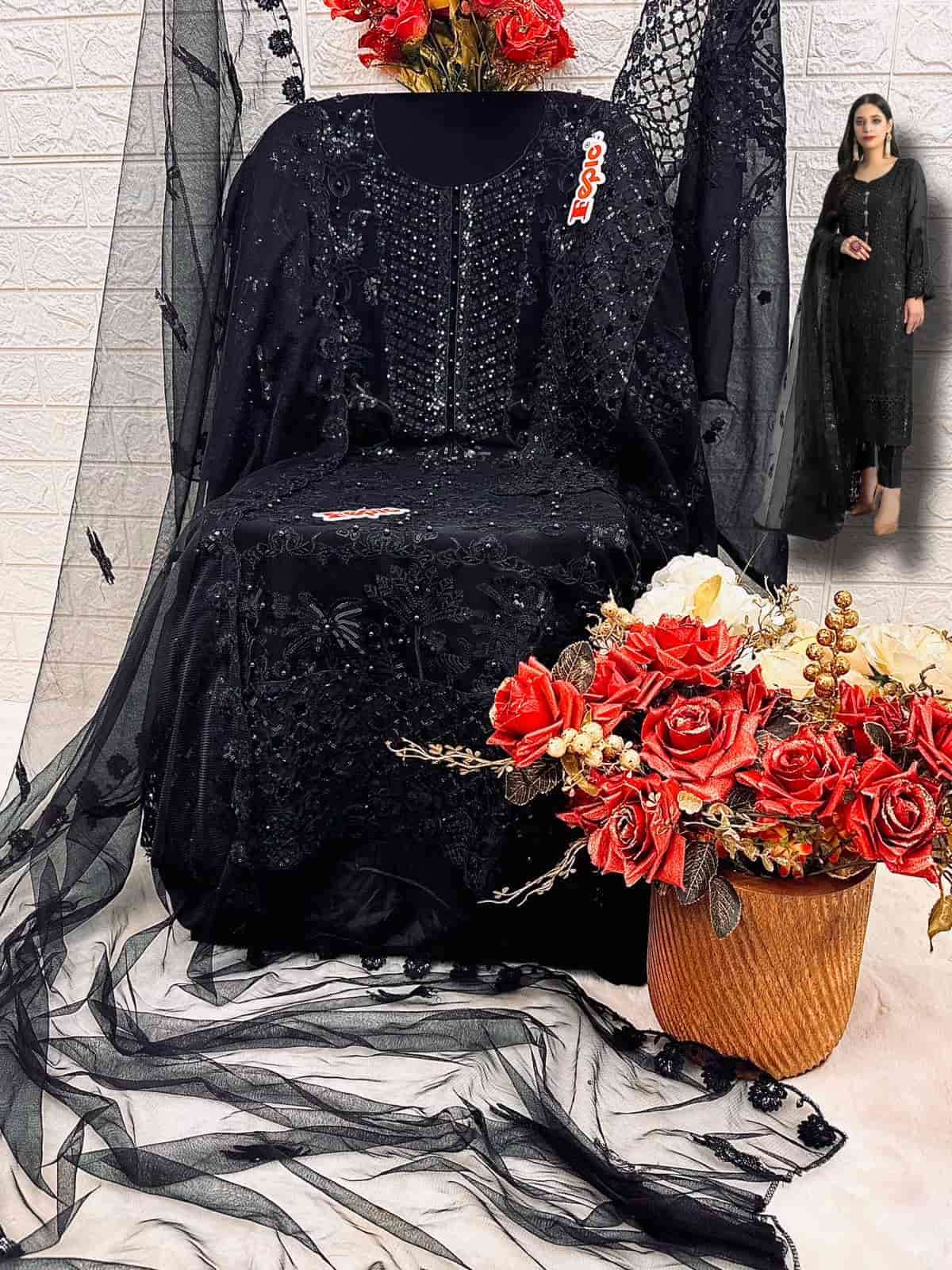 Fepic Rosemeen Embroidered Georgette Salwar Suit view 9