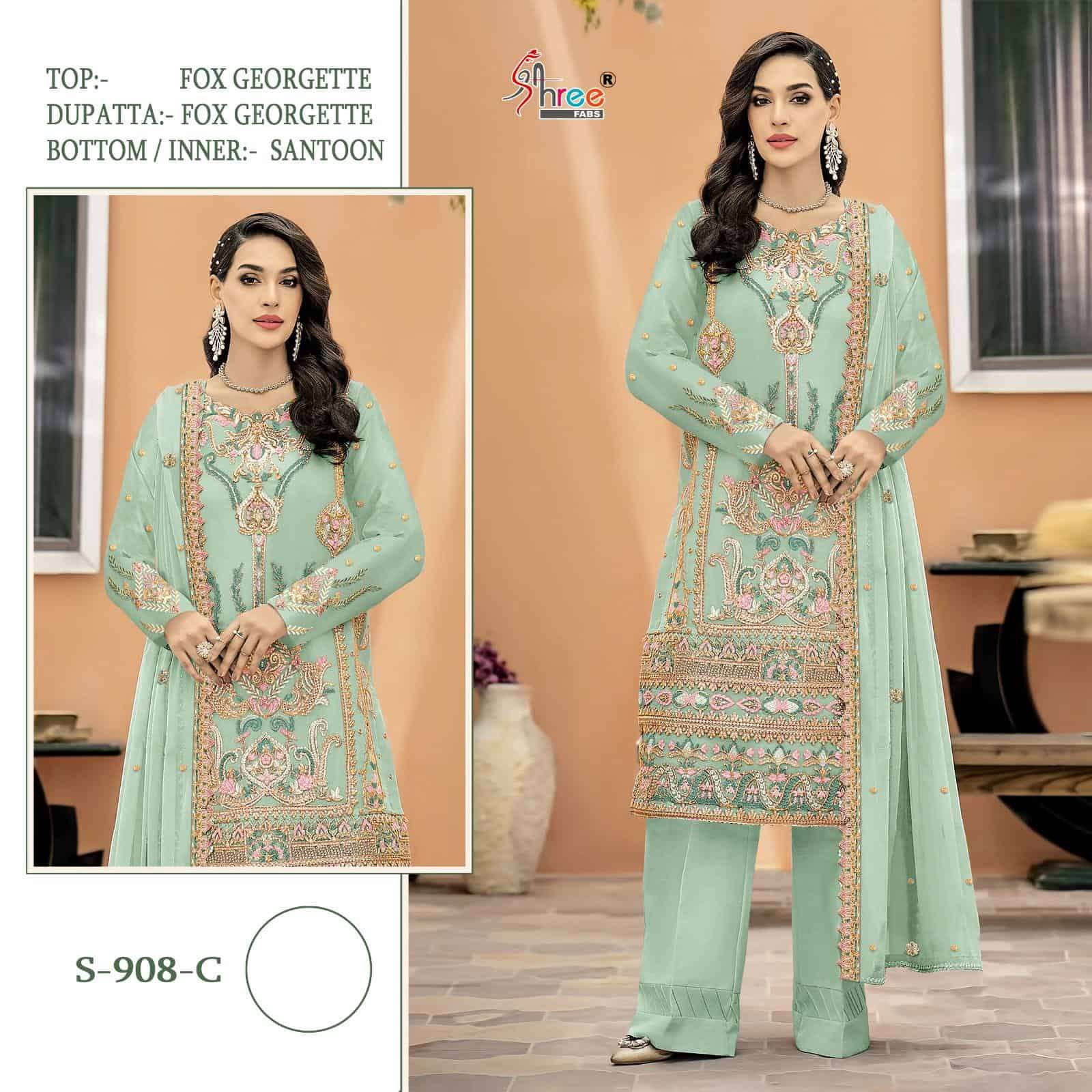 Shree Fabs S 908 Colors Pakistani Festive Wear Style Latest Designer Suit Wholesalers view 2