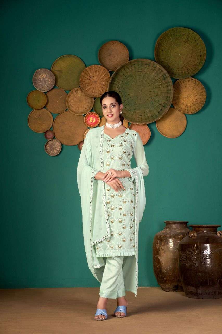 Zeeya Ruhani Faux Georgette Party Salwar Suit view 19