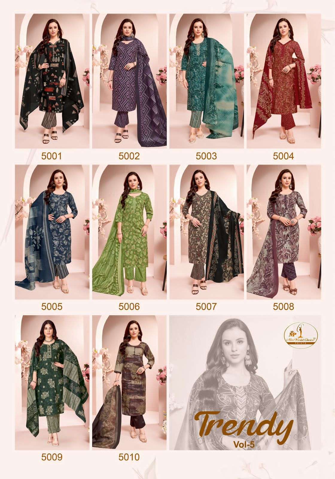 Miss World Choice Trendy Vol 5 Pure Cotton Dress view 4