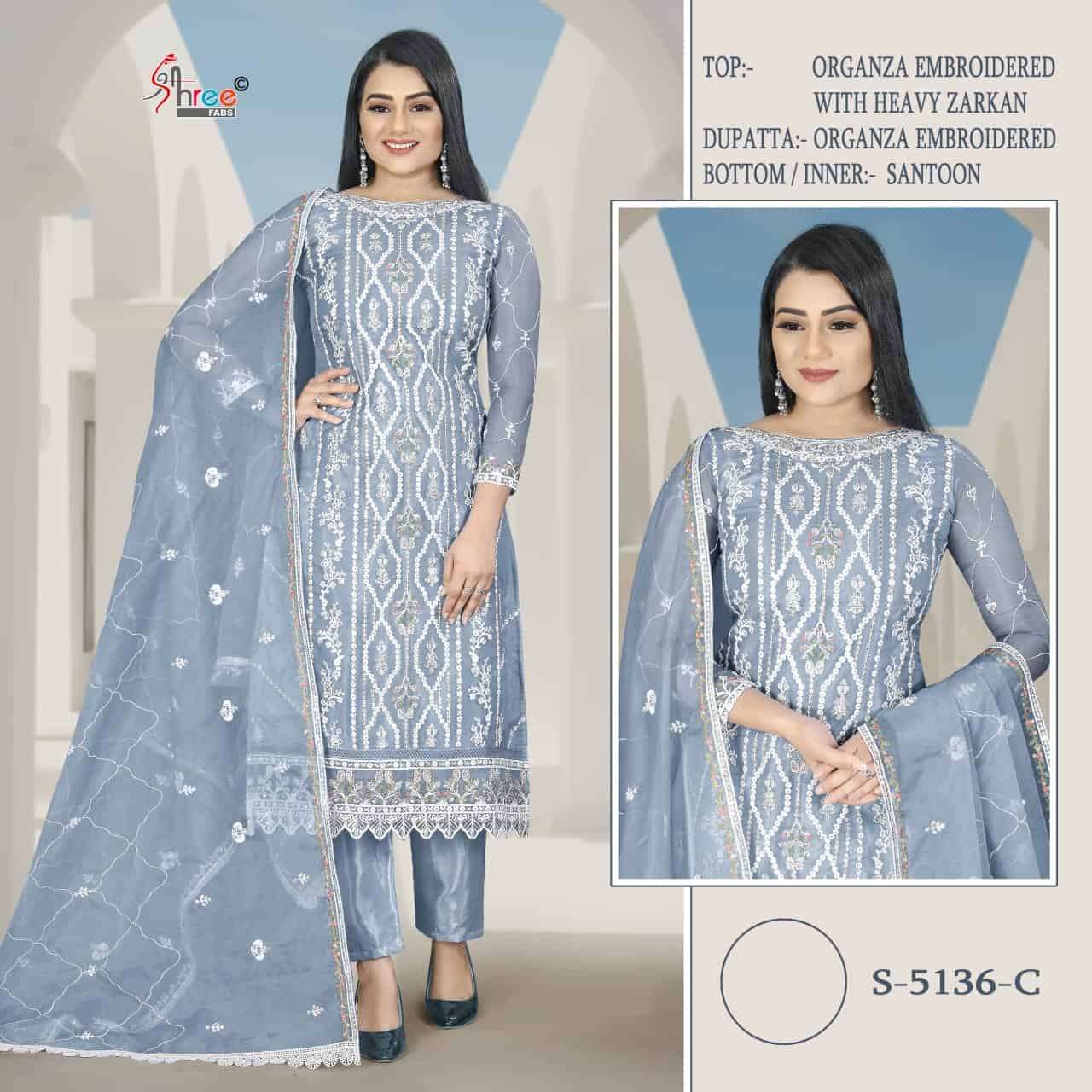 Shree Fabs S 5136 C Exclusive Latest Heavy Embroidered Suit Collection
