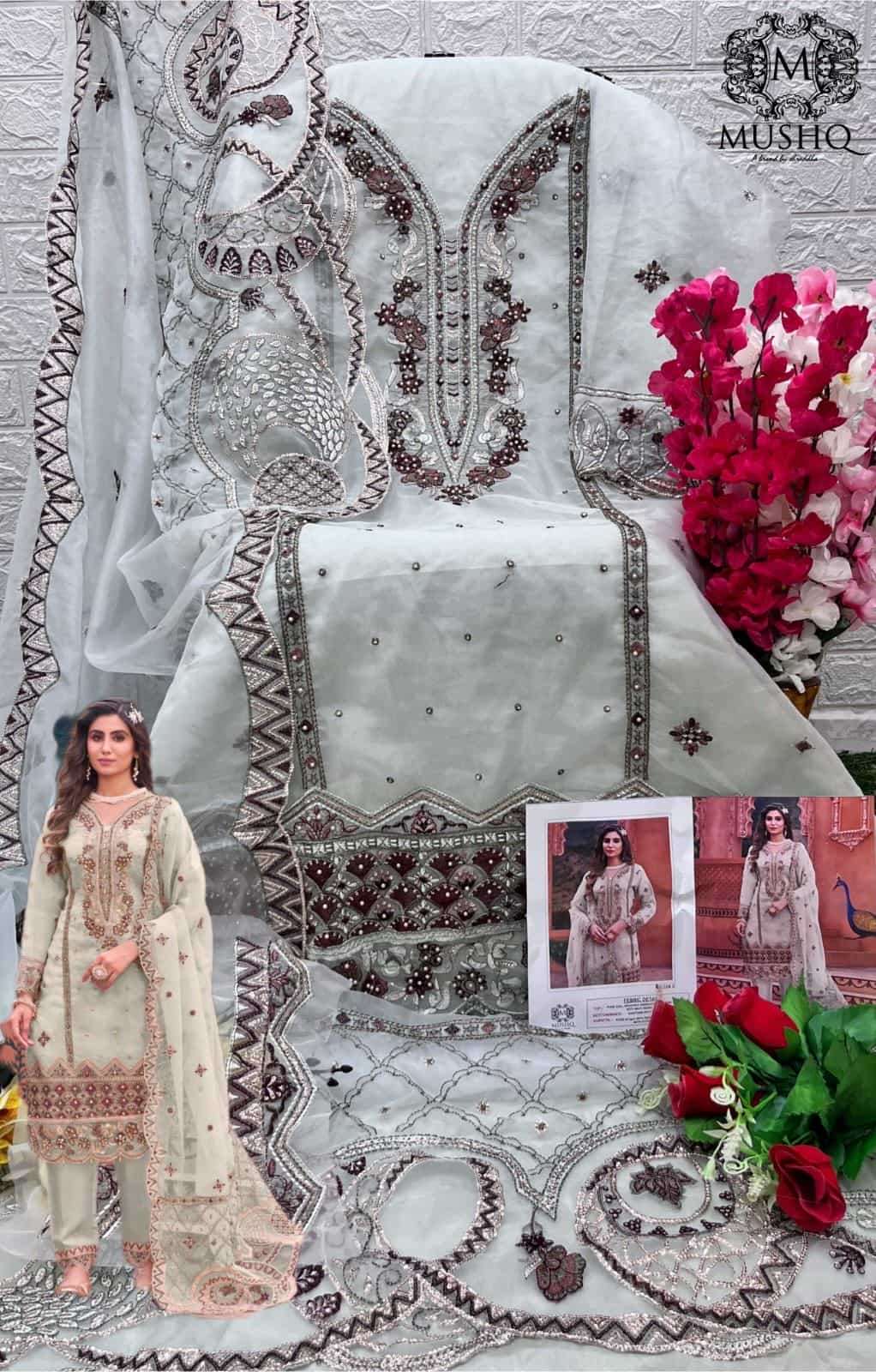 Mushq M 286 Colors Festive Wear Style Designer Pakistani Salwar Suit Wholesalers view 4