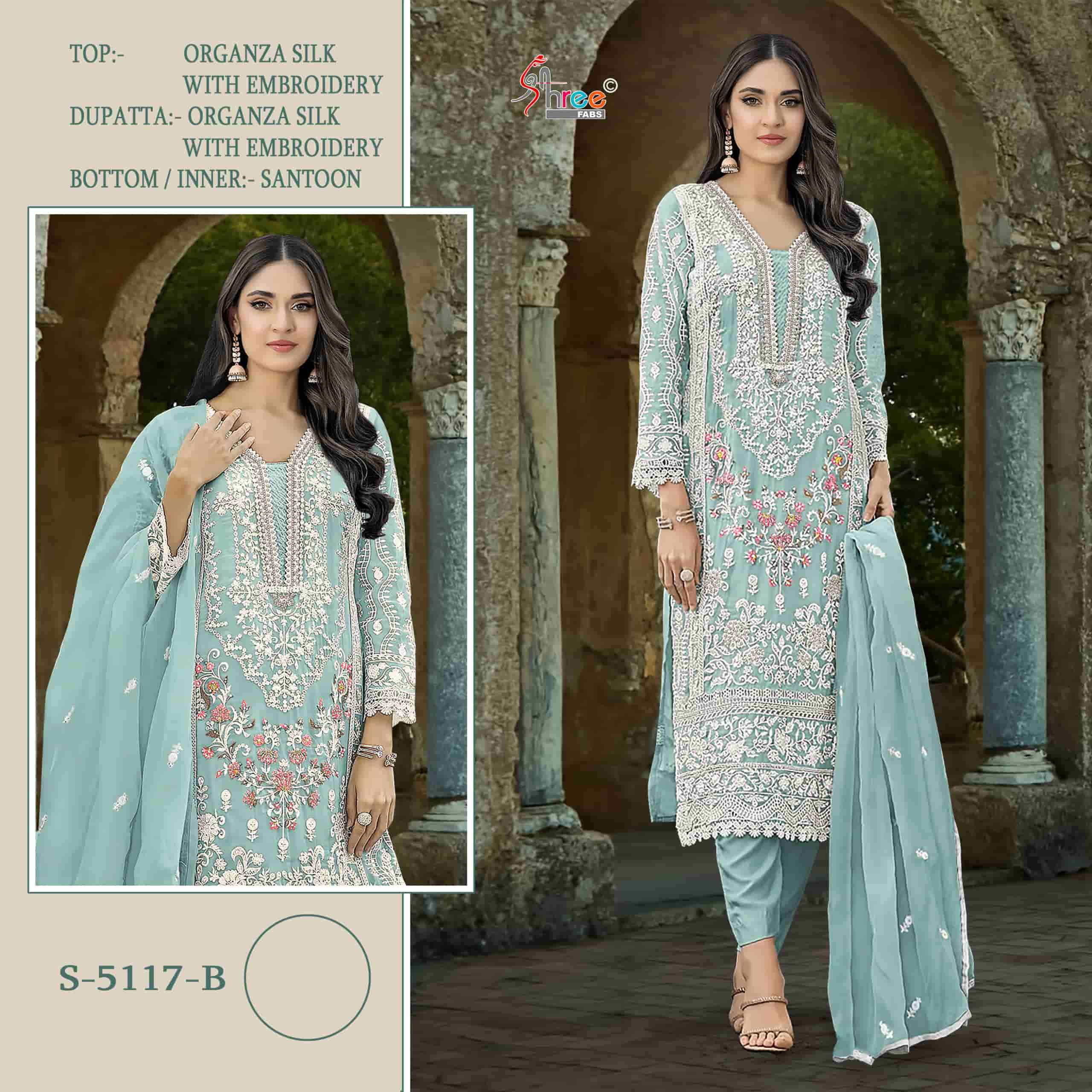 Shree Fabs S 5117 Colors Pakistani Designer Organza Embroidered Suit Wholesalers view 2