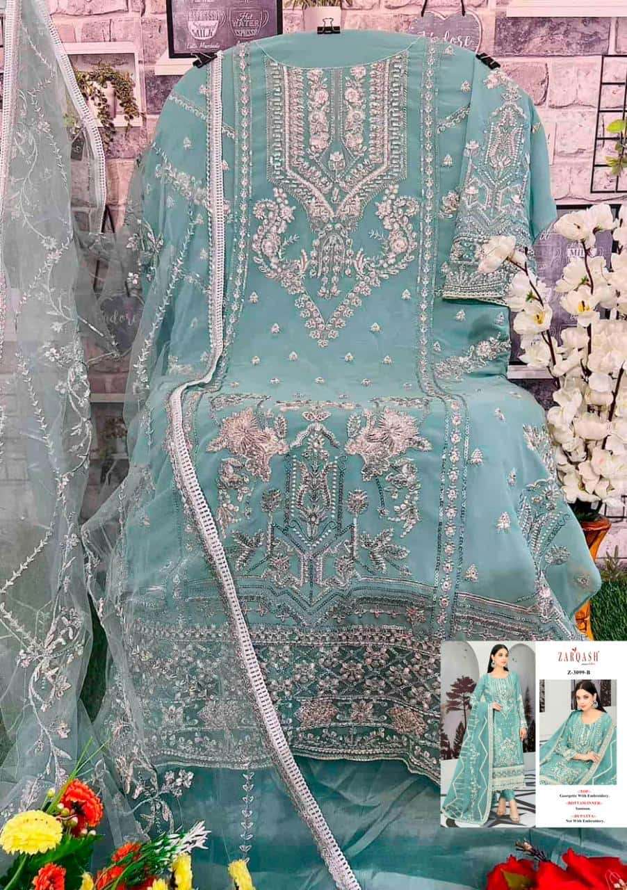 Zarqash Z 3099 Embroidered Festive Salwar Suit view 6