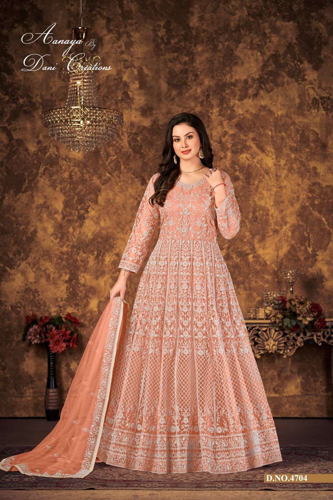 Aanaya Vol 147 Designer Party Wear Net Anarkali Gown view 4