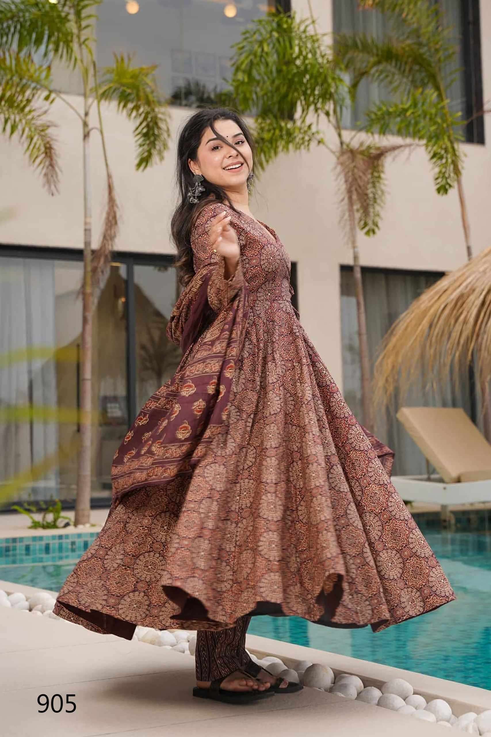 Lucaya Clora Vol 9 901 TO 907 Long Kurti Bottom Dupatta Collection Exploter view 14