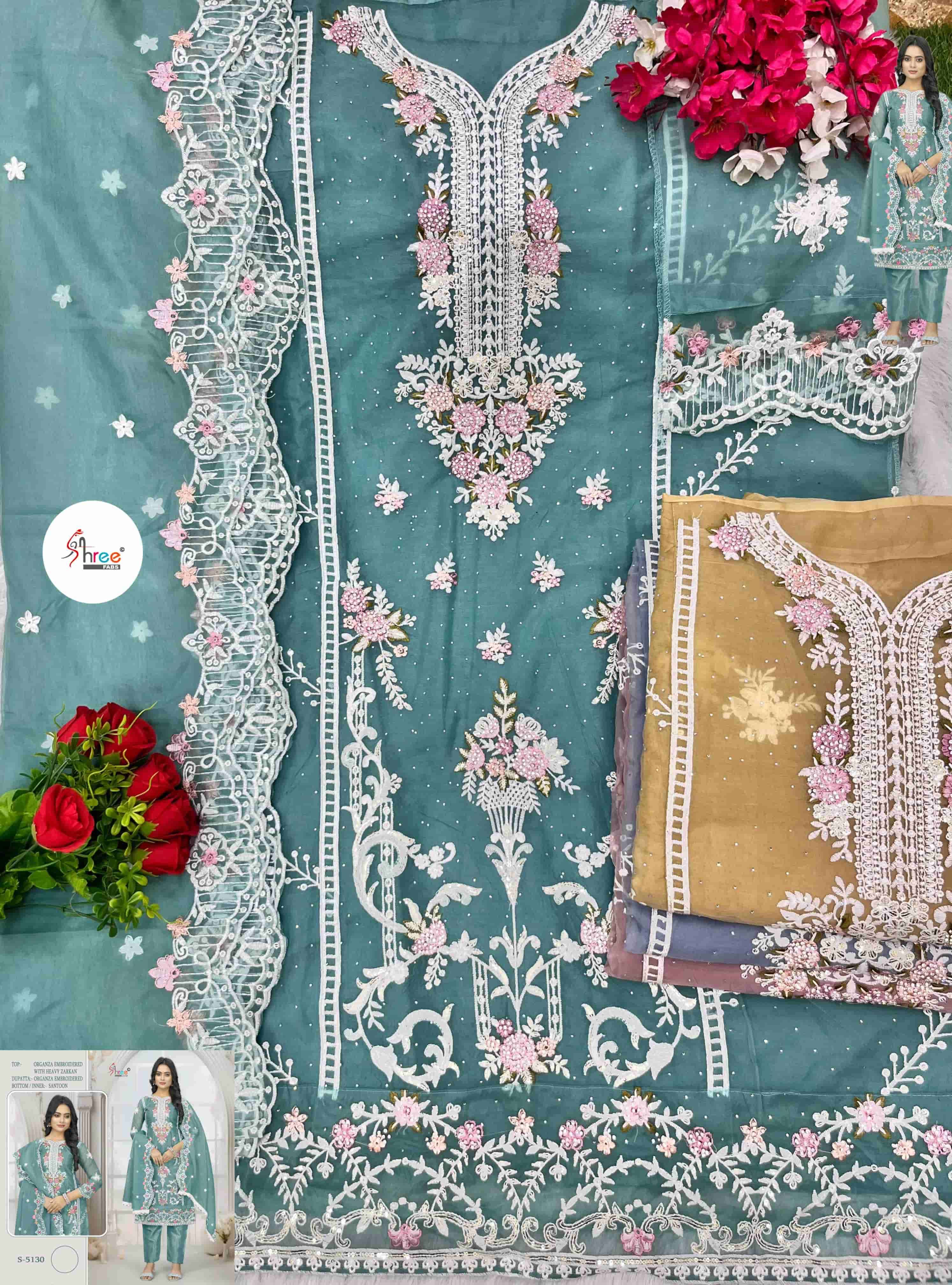 Shree Fabs S 5130 Pakistani Style Heavy Embroidered Salwar Suit Exporter view 2