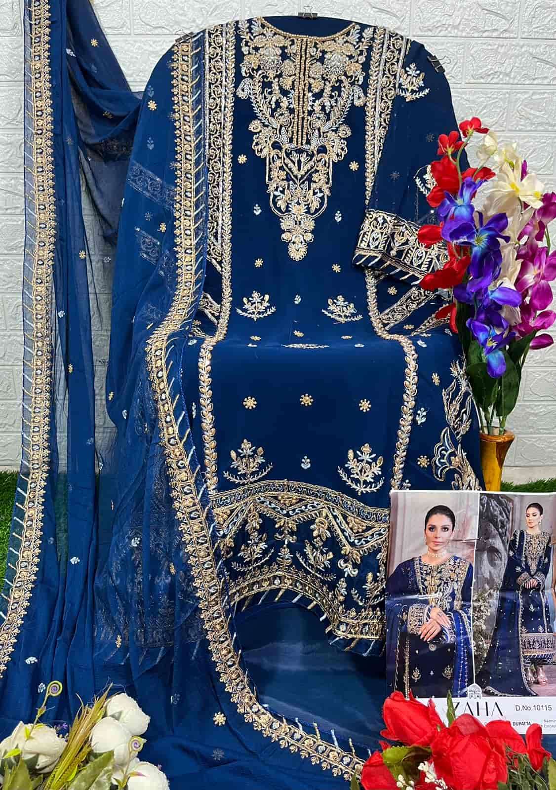 Zaha 10115 B Designer Pakistani Party Wear Suit view 3