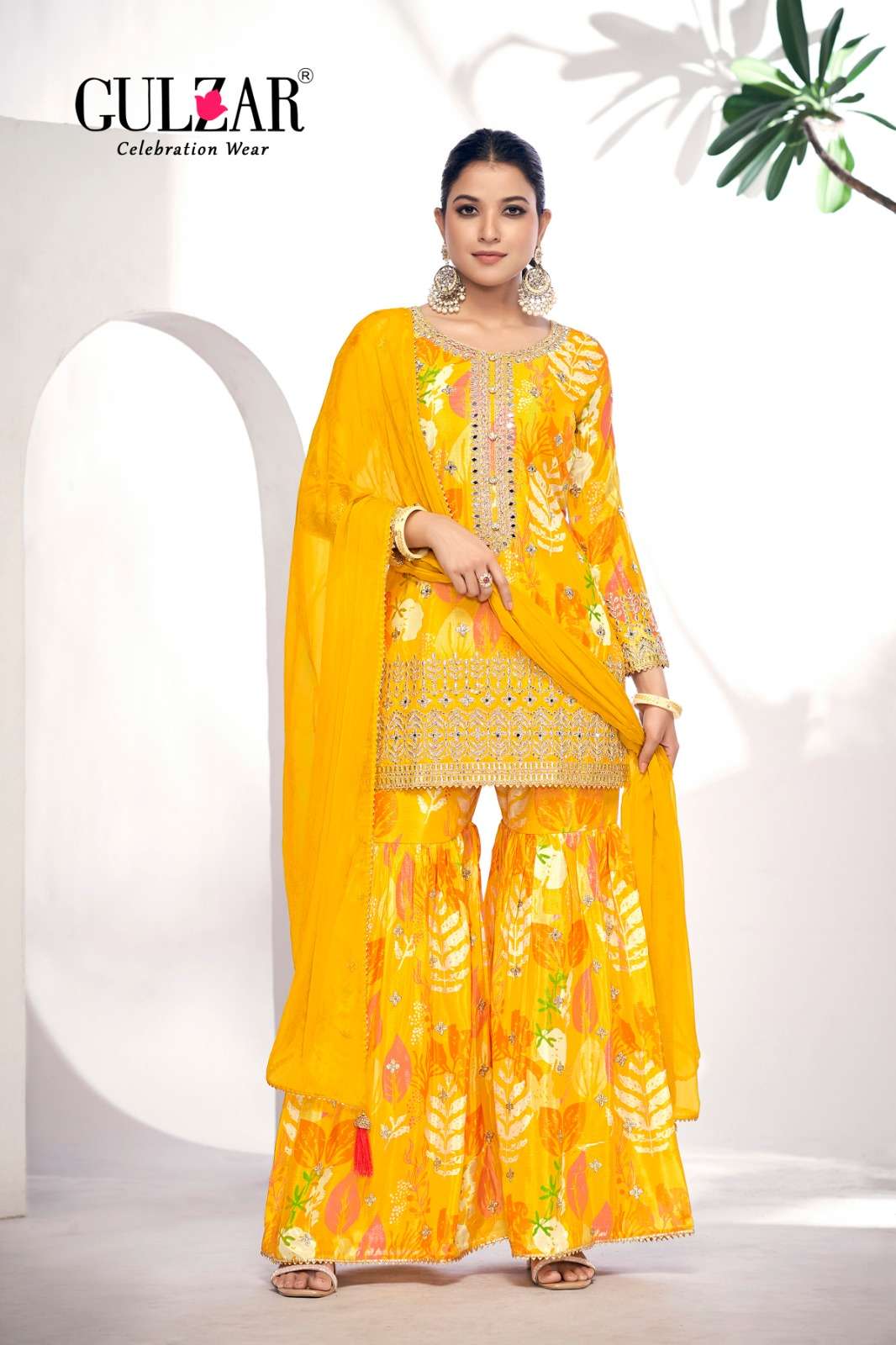 Gulzar Monisha 2101 To 2104 Designer Sharara Dress Wedding Collection view 3