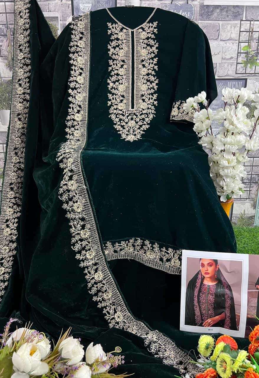 Deepsy Pakistani Velvet Embroidered Salwar Suit view 2