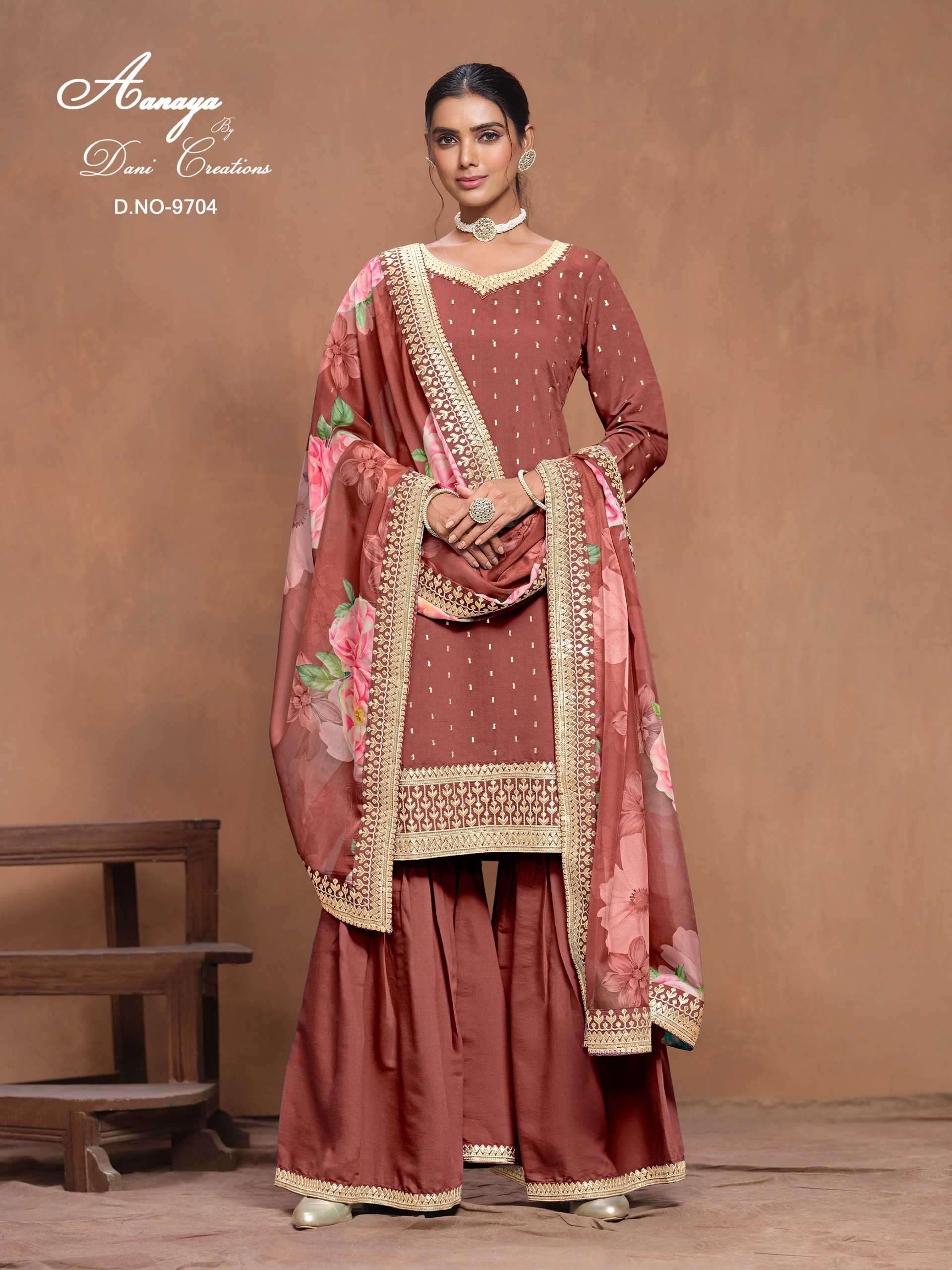 Aanaya Vol 197 9701 To 9704 Festive Wear Designer Silk Suit view 3